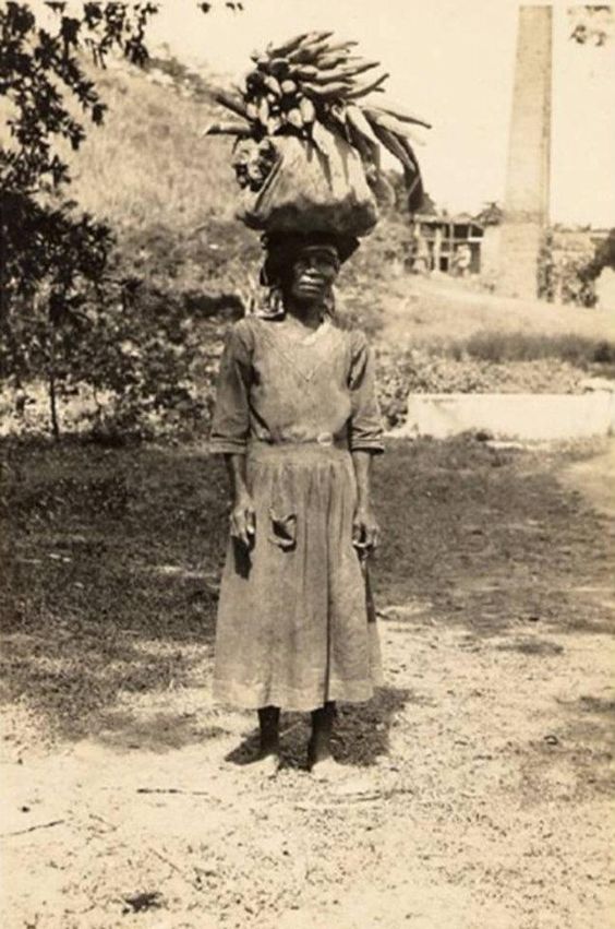 Tobagonian woman coming from the market.